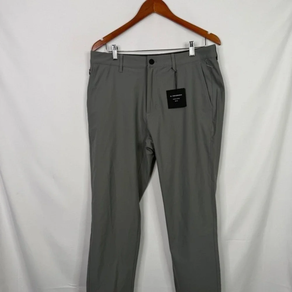 01.Algo‎ WarpTech Commuter Athletic Fit Trouser Dark Grey 32x28 Mens Pants NWT